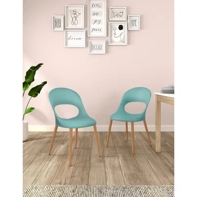 Marks & Spencer M&S Loft Set of 2 Curved Back Dining Chairs - Duck Egg, Duck Egg