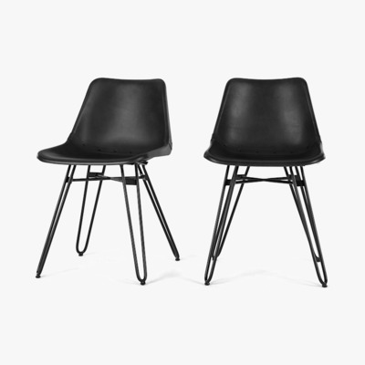 Made.com Kendal - 2 x Kendal Dining Chair, Black