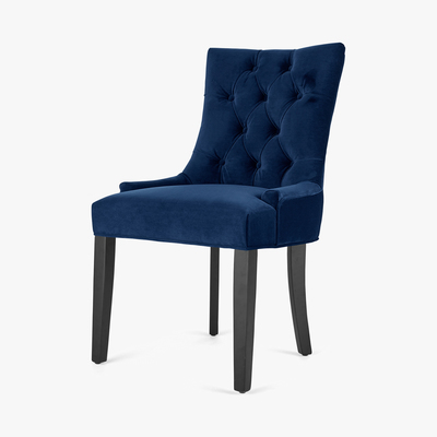 Made.com Flynn Scoop Back Chair, Royal Blue Velvet
