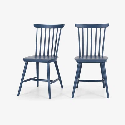 Made.com Deauville Set of 2 Dining Chairs, Slate Blue