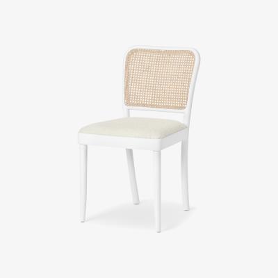 Made.com Raleigh Dining Chair, Whitewash Boucle & Rattan