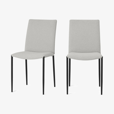 Made.com Braga Set of 2 Dining Chairs, Hail Grey