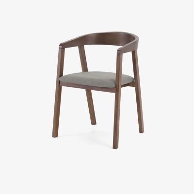 Made.com Placido Carver Dining Chair, Walnut & Cool Grey
