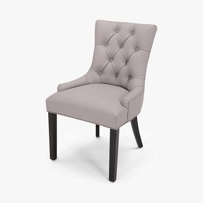Made.com Flynn - Flynn Scoop Back Chair, Pewter Grey PU