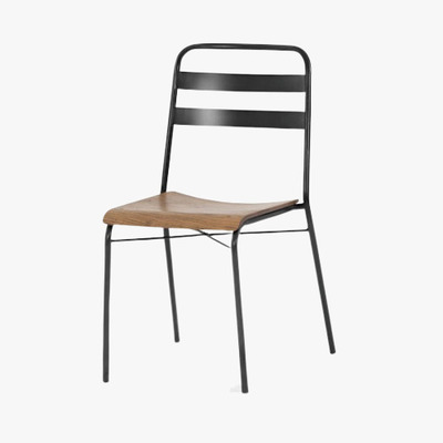 Made.com Wigbert - Set of 2 Wigbert Dining Chairs, Pine and Black