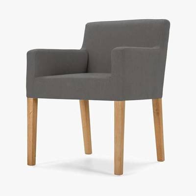 Made.com Wilton - Wilton Carver Dining Chair, Graphite Grey