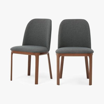 Made.com Nuno - Set of 2 Nuno Dining Chairs, Walnut