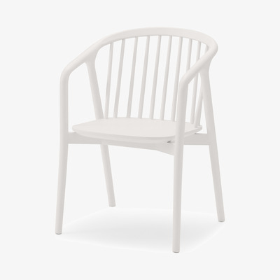 Made.com Tacoma Carver Dining Chair, Whitewash