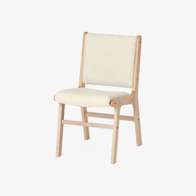 Made.com Rami Dining Chair, Faux Sheepskin & Natural