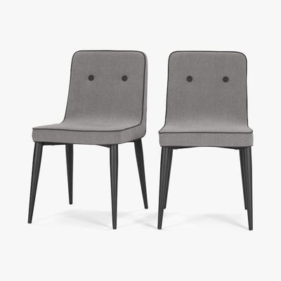 Made.com Herby - Set of 2 Herby Dining Chairs, Graphite Grey