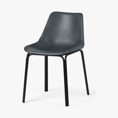 Made.com Lodi Set of 2 Dining Chairs, Grey and Black