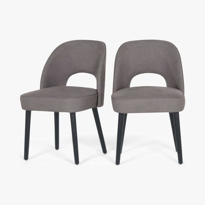 Made.com Rory - Set of 2 Rory Dining Chairs, Graphite Grey