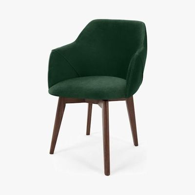 Made.com Lule - Lule Office Chair, Pine Green Velvet