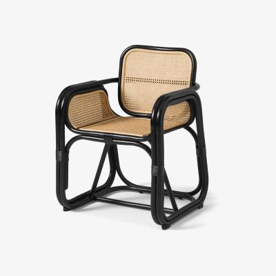 Made.com Rui Carver Dining Chair, Black Cane & Rattan