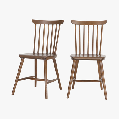 Made.com Set of 2 Deauville Dining Chairs, Dark stain Oak