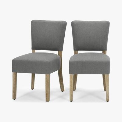 Made.com Irvington - Set of 2 Irvington Dining Chairs, Graphite Grey