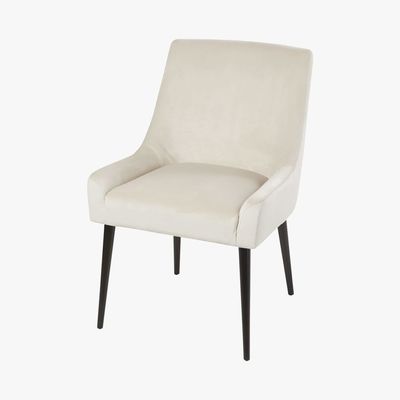 Maisons du Monde OTTO - Ecru Velvet and Birch Chair