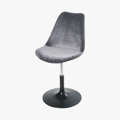 Maisons du Monde CIRCLE - Adjustable Grey Velvet Desk Chair