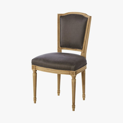 Maisons du Monde ISADORA - Taupe Linen and Solid Oak Chair