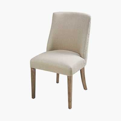 Maisons du Monde DIANE - Beige linen and bleached oak chair