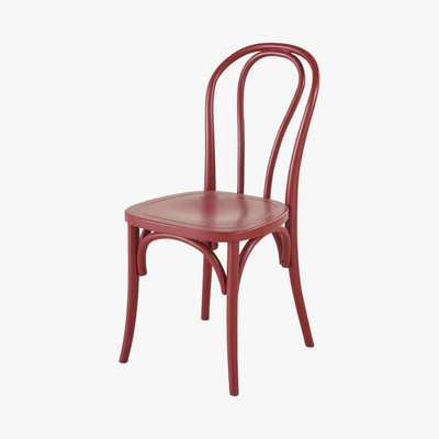 Maisons du Monde Red Beech Chair Troquet