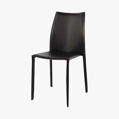 Maisons du Monde KLINT - Black Leatherboard Chair