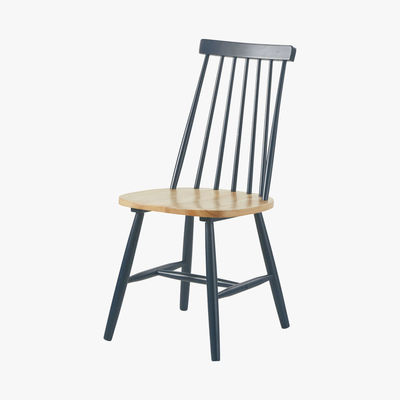 Maisons du Monde GALA - Dark Blue Rubberwood Chair