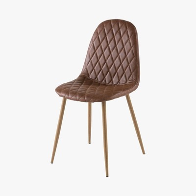 Maisons du Monde CLYDE - Camel Scandinavian-Style Tufted Chair