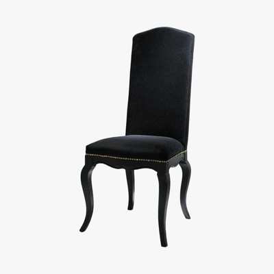 Maisons du Monde BAROCCO - Velvet Chair in Black