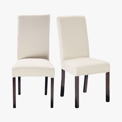 Maisons du Monde MARGAUX - 2 Wood-Coloured Stained Pine Chairs for Covering