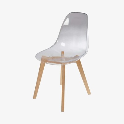 Maisons du Monde See-Through Scandinavian Chair with Oak