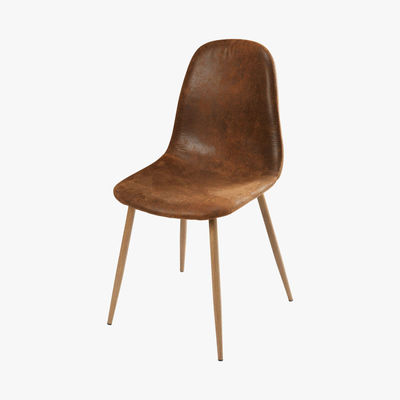 Maisons du Monde CLYDE - Antique Brown Microsuede Chair