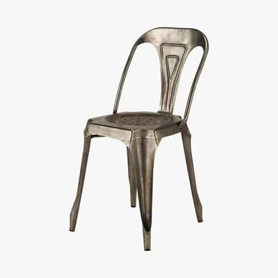 Maisons du Monde MULTIPL'S - Metal industrial chair in grey