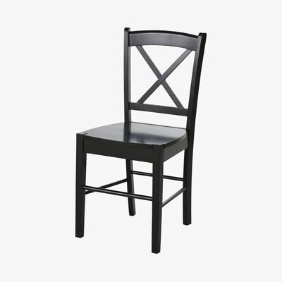 Maisons du Monde Black chair in rubber wood