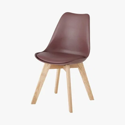 Maisons du Monde ICE - Scandinavian-Style Chair in Wine and Oak