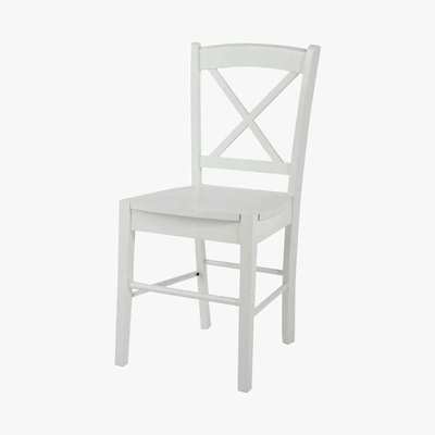 Maisons du Monde NEWPORT - Rubber tree wood chair in white