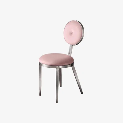 My Furniture Ravello Dining Chair Silver  - Blush Pink