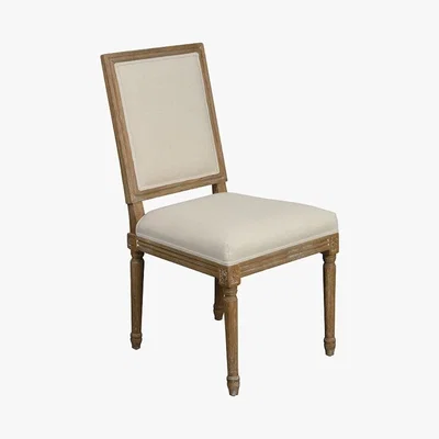 My Furniture French Limed Oak Square Back Dining Chair
