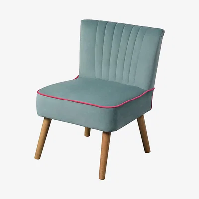 My Furniture LOLA OYSTER AQUA  Retro Chair