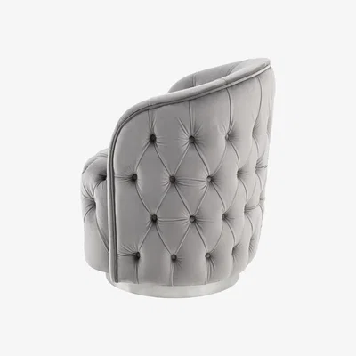 My Furniture Frankfurt Dining Chair – Dove Grey – Silver Base