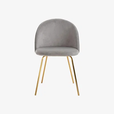 My Furniture Roanna Dining Chair - Dove Grey - Brass Base
