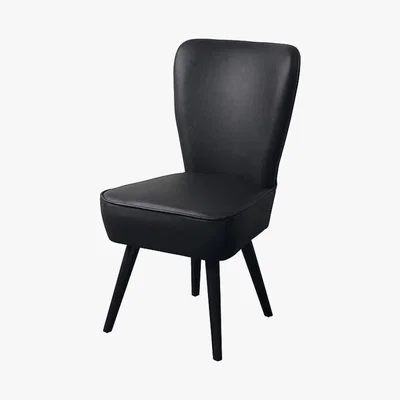 My Furniture Set of 2 Delilah Dining Chair Black PU Leather