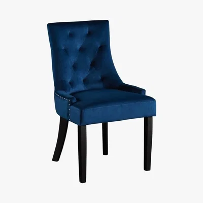 My Furniture Torino Dining Chair with Back Ring - Ink Blue