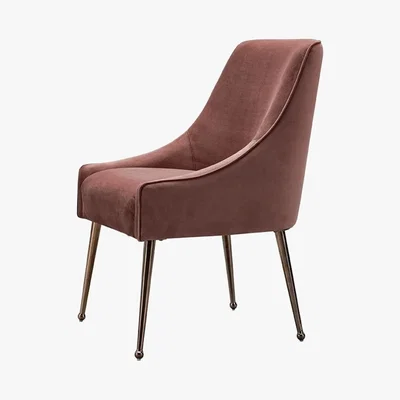 My Furniture Mason Dining Chair Blush Pink - Rose Gold Legs