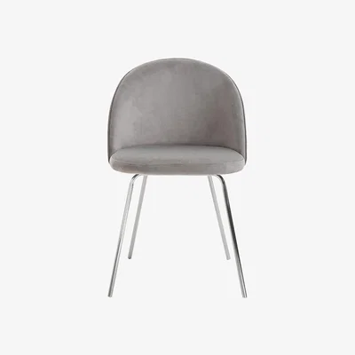 My Furniture Roanna Dining Chair - Dove Grey - Silver Base