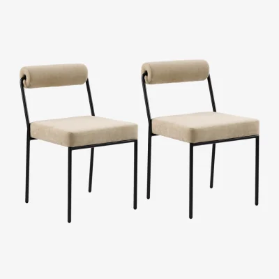 My Furniture Set of 2 Nosta Dining Chairs – Sable