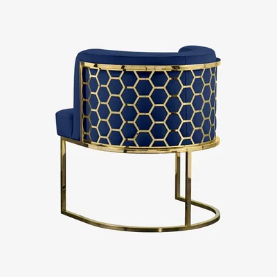 My Furniture Alveare Dining chair Brass - Royal Blue