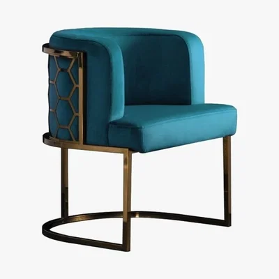 My Furniture Alveare Dining chair Brass - Teal