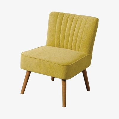 My Furniture LOLA OYSTER MUSTARD YELLOW Retro Chair
