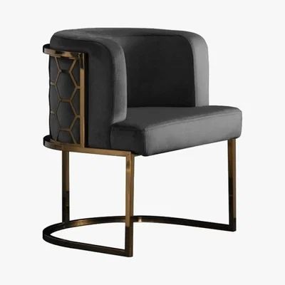 My Furniture Alveare Dining chair Brass - Smoke